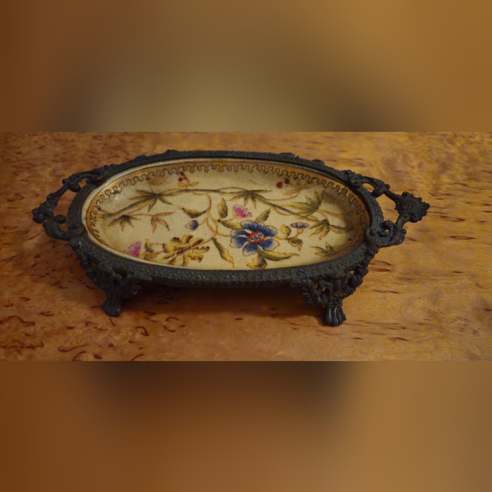Source Unknown Ornate Floral Vanity Tray